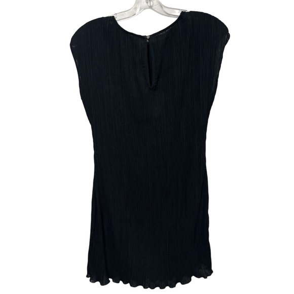 Madewell Plissé Mini Tee Dress in black - Picture 6 of 9